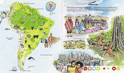 Ravensburger tiptoi Atlas / Libro Mi gran Weltatlas + Niños Mapa del mundo - Países, Animales, Continentes