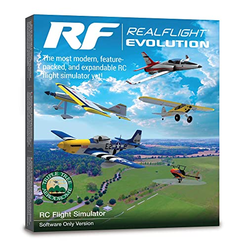 RealFlight Evolution RC Simulador de vuelo solo RFL2001 simuladores de aire/heli compatibles con auriculares VR y opciones multijugador en línea