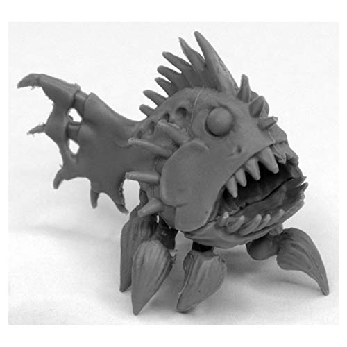 Reaper Miniaturas: 44027 - Terror Fish Bones Black Fantasy Plastic Miniature