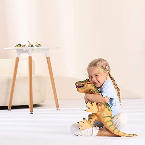 RECUR 22.8inch Big Tyrannosaurus Rex Dinosaur Toy Modelo de plástico, coleccionables colosales o Regalos creativos para Juguetes de niños Juguete para niños (Verde Claro)