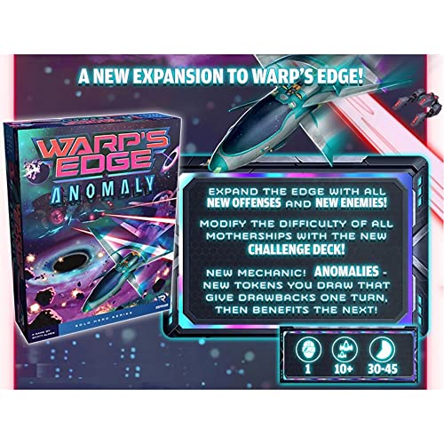 Renegade Game Studios Warp's Edge: Anomaly Expansion - Juego de estrategia de construcción de bolsas, a partir de 10 años, juego en solitario de 1 jugador, 30-45 minutos