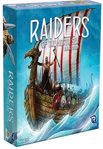 Renegade Games Studios: Raiders of The North Seas: Viking Edition, juego de mesa de estrategia, 2 a 4 jugadores, tiempo de juego de 30 minutos, para edades de 12 años en adelante
