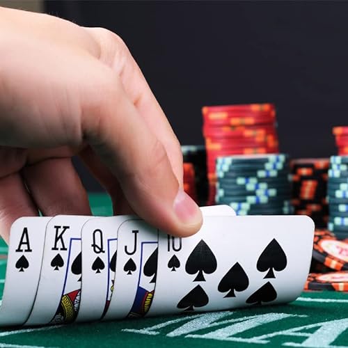 Retoo Cartas estándar Azul 54 Hojas, Cartas de póquer, Cartas de Juego para Texas Holdem Poker, Blackjack, Juego de Cartas de, Juego de plástico, Juego de póquer Profesional