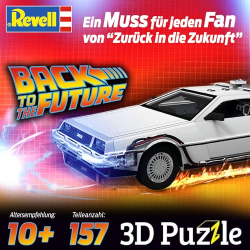 Revell 00221 "Regreso al Futuro Delorean 3D Puzzle Rompecabezas, Multicolor