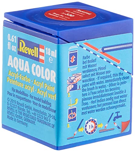 Revell 36330 Aqua Color - Pintura acrílica Mate Sedoso (18 ml), Color Rojo Fuego