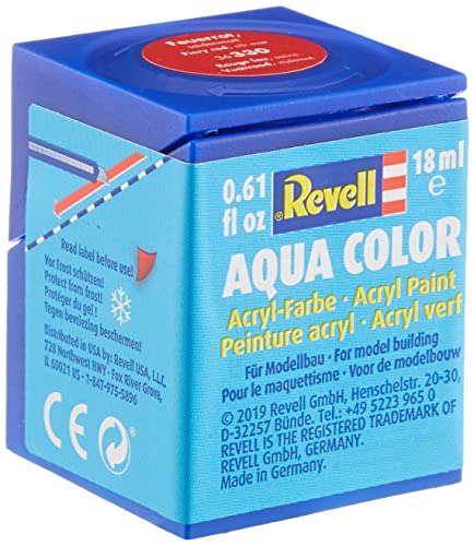 Revell 36330 Aqua Color - Pintura acrílica Mate Sedoso (18 ml), Color Rojo Fuego