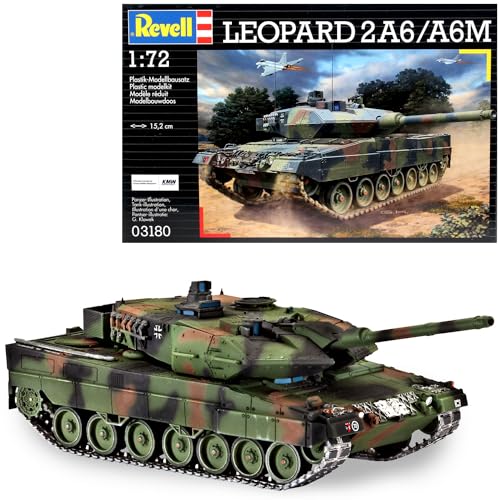 Revell Maqueta Leopard 2A6/A6M, Kit Modelo, Escala 1:72 (03180)