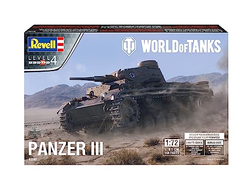 Revell-PzKpfw.III Ausf.L World of Tanks Kit de construcción Fiel para Modelos avanzados, Color Plateado (03501)