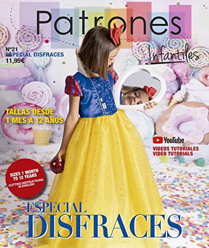 Revista Patrones Infantiles Especial Disfraces. Tallas 1 mes a 12 años según el modelo.