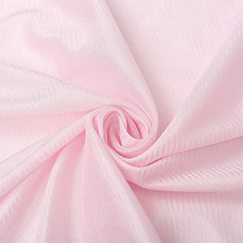 rismart Falda de Mesa Tul Tutú Faldón Tela para Decorar Mesas Rosa,76 H x L 190 cm