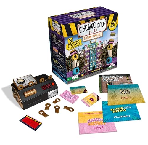 RIVIERA GAMES Escape Room Le Juego - Edición Familiar 3 - Candy Factory, Barba Roja y Superhéroes
