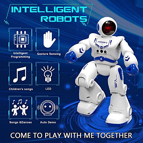 Robot Juguete Robot para niños 4 5 6 7 8 9 años Juguetes Robótica Educativa Robot infantil Inteligente e Interactivo Programación Gestos Control Multifuncionales Luz y Sonido Juguete Ideal para Niños
