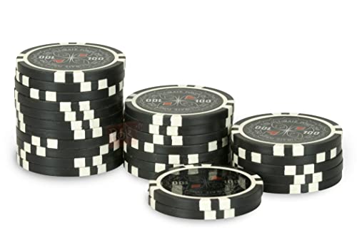 Rollo 25 fichas Ultimate Poker Chips 100 Negro