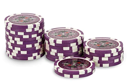 Rollo 25 fichas Ultimate Poker Chips 500 Púrpura