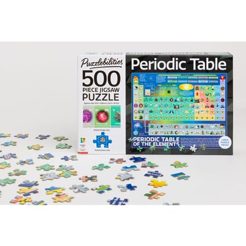 Rompecabezas de mesa periódica de 500 piezas para niños | Rompecabezas Hinkler | Rompecabezas educativo para aprendizaje en casa STEM | Regalo educativo