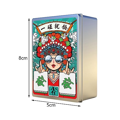 Ronyme mAh Jongg 144 s Suministros livianos para Juegos de Fiesta Juegos clásicos Juego de Mesa Impermeable Mahjong para el Dormitorio, Estilo un