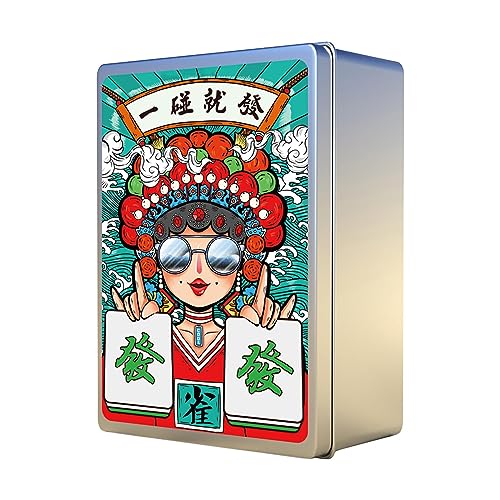 Ronyme mAh Jongg 144 s Suministros livianos para Juegos de Fiesta Juegos clásicos Juego de Mesa Impermeable Mahjong para el Dormitorio, Estilo un