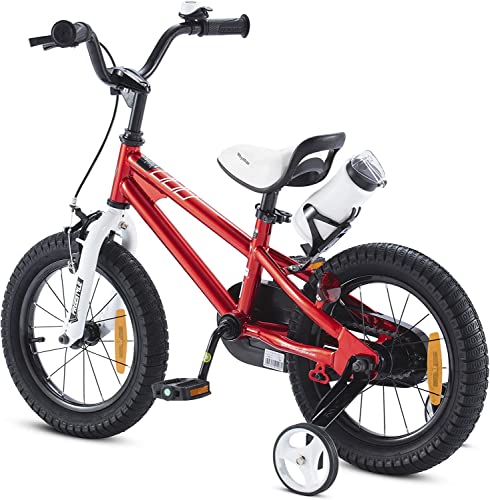 Royal Baby Freestyle Bicicleta para Niños y Niñas con Freno de Mano y Freno Posavasos 16 Pulgadas Bicicleta Rojo