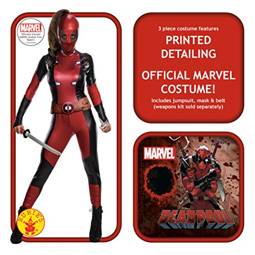 Rubie's Disfraz oficial de Disney Marvel Deadpool para mujer, gama Secret Wishes, talla XS para mujer, Reino Unido 6-8