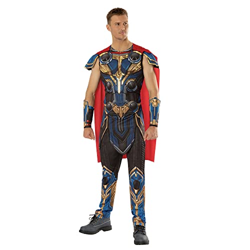 Rubies Disfraz oficial de Marvel Thor Love & Thunder Movie, Thor Deluxe para hombre, disfraz para adultos, talla XL (301360XL)