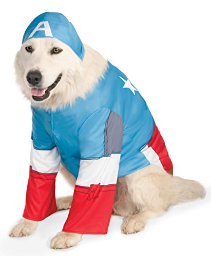 Rubies Disfraz Oficial de Perro Mascota de Capitán América