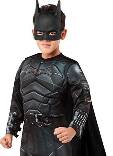 Rubies Máscara The Batman para niños y niñas, Media máscara moldeada, Unisex, Oficial Warner DC Comics para Carnaval, Halloween, Navidad y cumpleaños