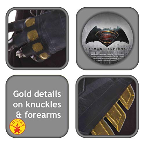 Rubies producto oficial, guantes de Batman, salón de la justicia, accesorio para disfraz, para adulto