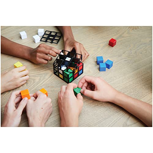 Rubik's 6063983 Cage, Hochgeschwindigkeits-Strategiefolgespiel in 3D, Farbreihen bilden