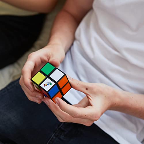 Rubik's- Rubik Cube Juego, Colorido Rompecabezas 2x2 Original Correspondencia de Colores 1 Cubo clásico de resolución de Problemas con su guía 6063191 Juguete niño de 7 años y más (Spin Master