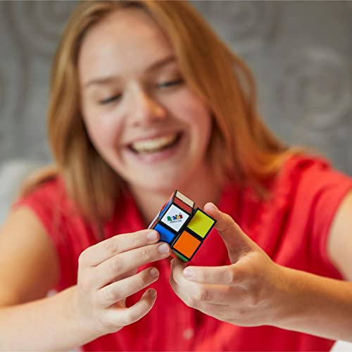 Rubik's- Rubik Cube Juego, Colorido Rompecabezas 2x2 Original Correspondencia de Colores 1 Cubo clásico de resolución de Problemas con su guía 6063191 Juguete niño de 7 años y más (Spin Master