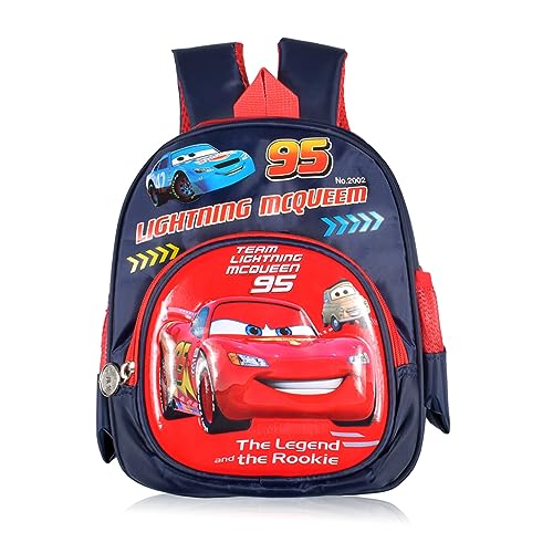 Runup Mochila infantil Cars, mochila de dibujos animados Rayo McQueen, mochilas escolares Cars para niños y niñas, mochila ajustable impermeable de 11 pulgadas para el jardín de infancia