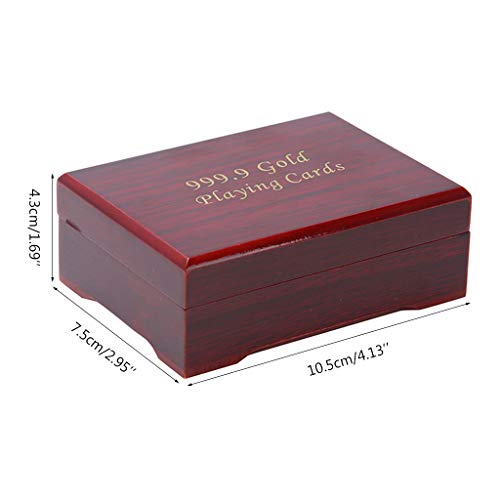 S-TROUBLE Naipes Caja de Madera Cartas de póquer Contenedor Caja de Almacenamiento Caja de Regalo Vintage