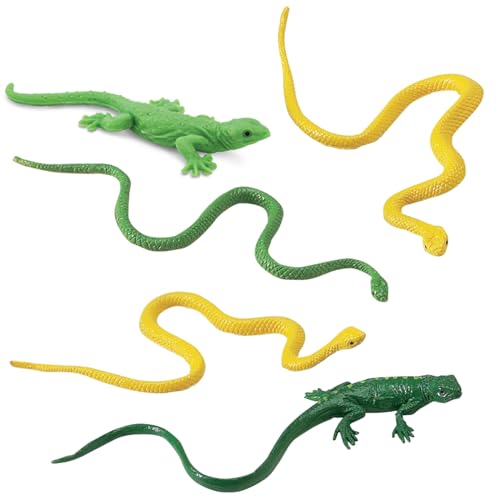 Safari Ltd. 16 Figuras en Miniatura de Reptiles | Figuras en Miniatura de Lagartos y Serpientes | No tóxico y Libres de BPA | Adecuadas para Edades de 3