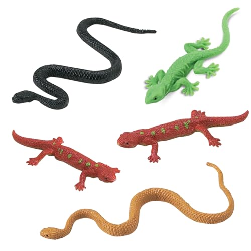 Safari Ltd. 16 Figuras en Miniatura de Reptiles | Figuras en Miniatura de Lagartos y Serpientes | No tóxico y Libres de BPA | Adecuadas para Edades de 3
