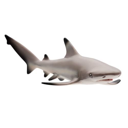 Safari Ltd.-Sea Life Black Tip Reef Shark Miniature Blacktip, Color Negro (200029)