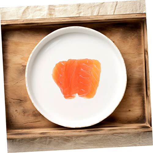 SAFIGLE 2 Piezas Salmón De Simulación Modelo De Carne Falsa Carne Artificial para Exhibición Modelo De Rebanada De Sashimi Modelo De Sashimi Falso Accesorios Alimento Cloruro De Polivinilo
