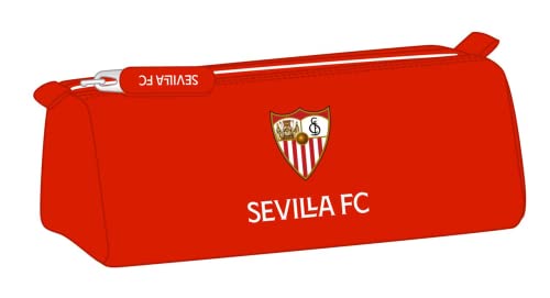 Safta, Portatodo con cremallera y compartimiento de Sevilla FC, 210x70x80 mm Unisex niños, Roja, Estándar