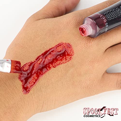 Sangre Falsa Special FX Pro 15ml Maquillaje de terror para vampiros, zombis, teatro, efectos especiales, sangre realista de Halloween (5 tubos de 15 ml)