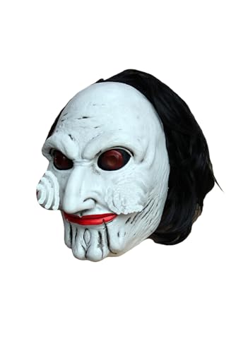Saw John Kramer - Máscara de látex para adultos, disfraz de Halloween