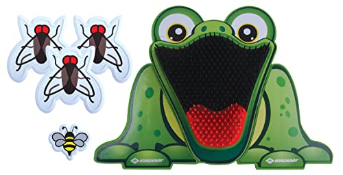 Schildkröt- x Feed The Frog, Divertido Juego Rana como Objetivo, Incluye 3 Moscas + 1 Abeja como Disco de Lanzamiento, Patas Plegables, para Niños a Partir de 4 Años, 970309, Color
