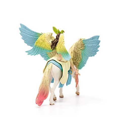 SCHLEICH Bayala 70566 Fairy Surah with Glitter Pegasus, Multicolor, 16 x 15 x 18 cm