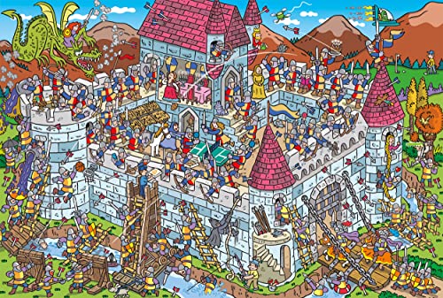 Schmidt Spiele 56453 Diseño de Castillo de Caballero, Puzzle Infantil de 200 Piezas, Rompecabezas, Normal