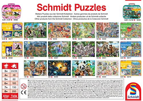 Schmidt Spiele 56453 Diseño de Castillo de Caballero, Puzzle Infantil de 200 Piezas, Rompecabezas, Normal