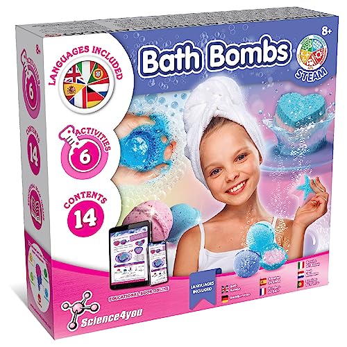 Science4you-Kit para Hacer Bombas de Baño Relajantes-Kit de Ciencia, Juguetes Científicos y Juegos de Experimentos Niños 6 7 8 9 10 Años