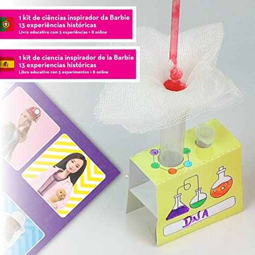 Science4you Super Cientistas Barbie Style - Kit de Manualidades para Niñas con Juegos Educativos 8+ años - Juguetes Cientificos con 13 Experimentos - Regalos de Barbies para Niñas de 7 8 9+ años