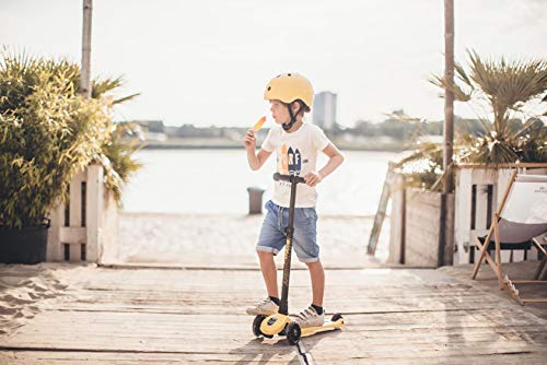 Scoot & Ride Casco de Bicicleta para niños, Unisex, Limón, 51 bis 55cm