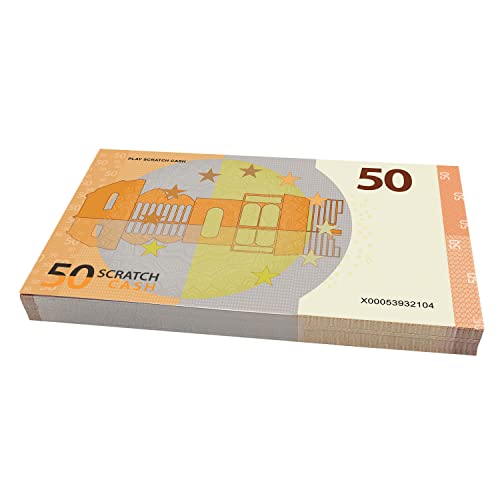 Scratch Cash 100 x € 50 Euro para Jugar (75% más pequeño Que el tamaño Real)