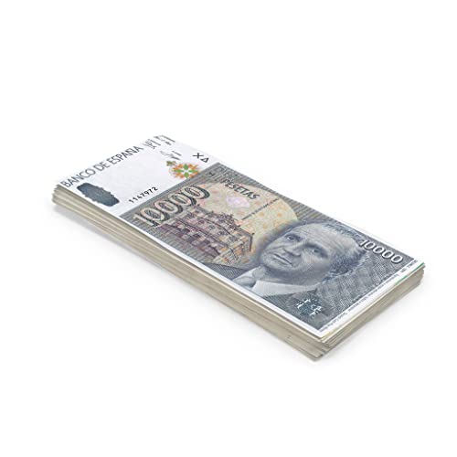 Scratch Cash Pesetas 100 x 10.000 Dinero para Jugar (Tamaño real)