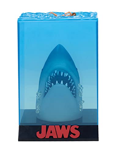 SD TOYS - Figura Coleccionable Tiburón sobre Podio de Exposición Jaws, 17 x 27 x 10 cm
