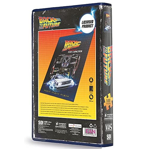 SD TOYS- Puzzle 500 Piezas VHS Regreso al Futuro Edición Limitada, Color Negro, Estándar (SDTUNI25587)